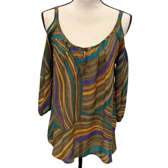 Miss Tina Tops - Miss Tina cold shoulder blouse